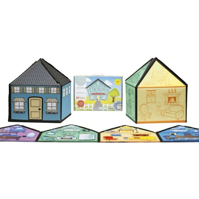 2022 Felt doll house parent-child interactive 3D early education set DIY early education toys for Maternity and baby shop