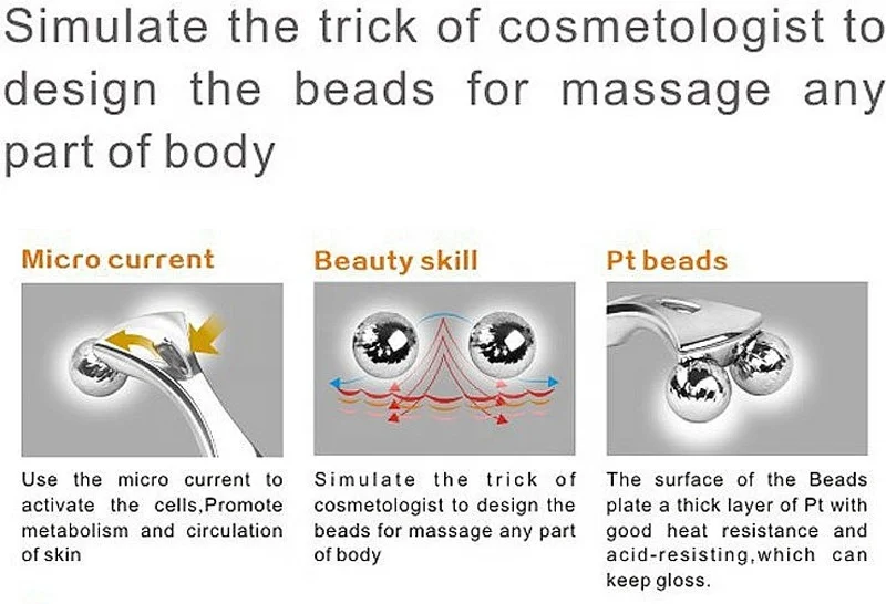 Y Shape 3D Microcurrent 360 Rotation Facial Lifting Beauty Tool Slim Face Massage Roller