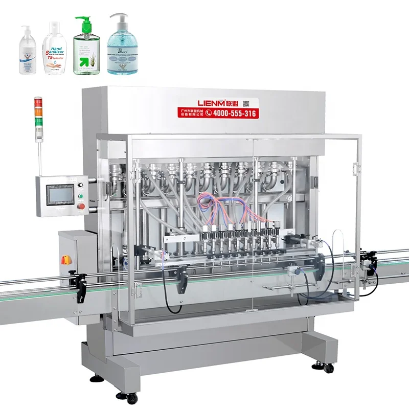 Customized 4 6 8 Nozzle Piston Type Paste Gel and Liquid Filling Machine Shampoo Liquid Soap Filling Machine Sunflower Oil
