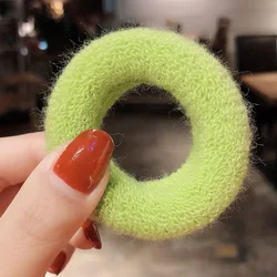 Women Girls Cute Knitting Solid Elastic Hair Bands Children Soft Scrunchies Hair Ties Kids Hair Accessories Set