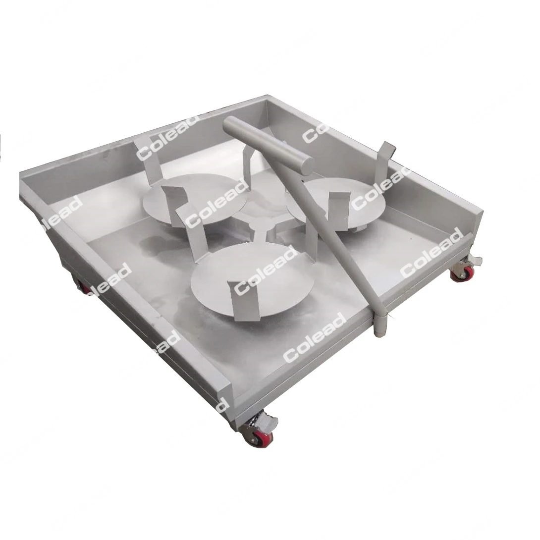 Trolley for basket vegetable production line