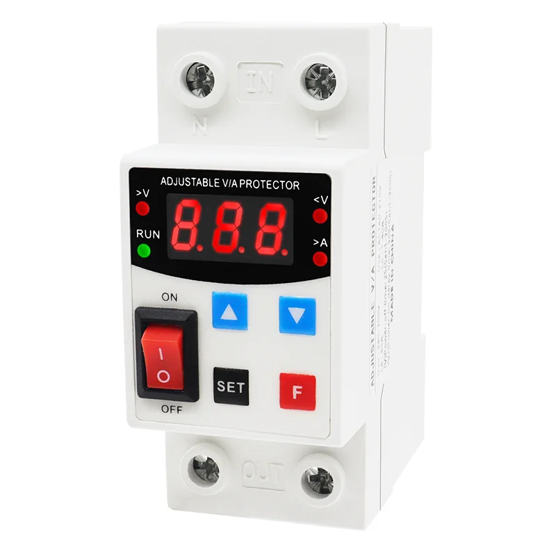 Overvoltage And Undercurrent Protector 40A/63A Smart  High-Precision Single Display With Switch