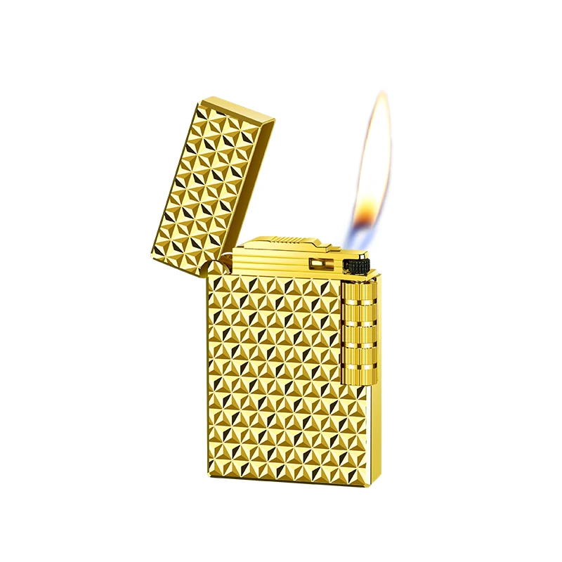 DK886 Open Fire Metal Lighter Brick and stone carving design Classic Lighter