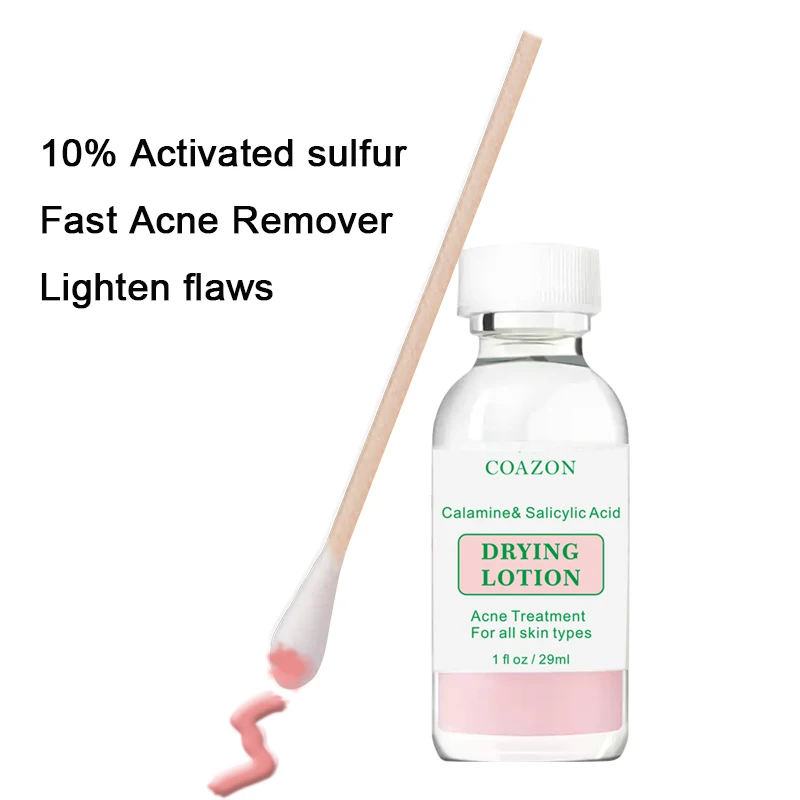 Beaty skin Drying Lotion Overnight Salicylic Acid serum and Sulfur Cystic Acne Spot Treatment for Face and Body