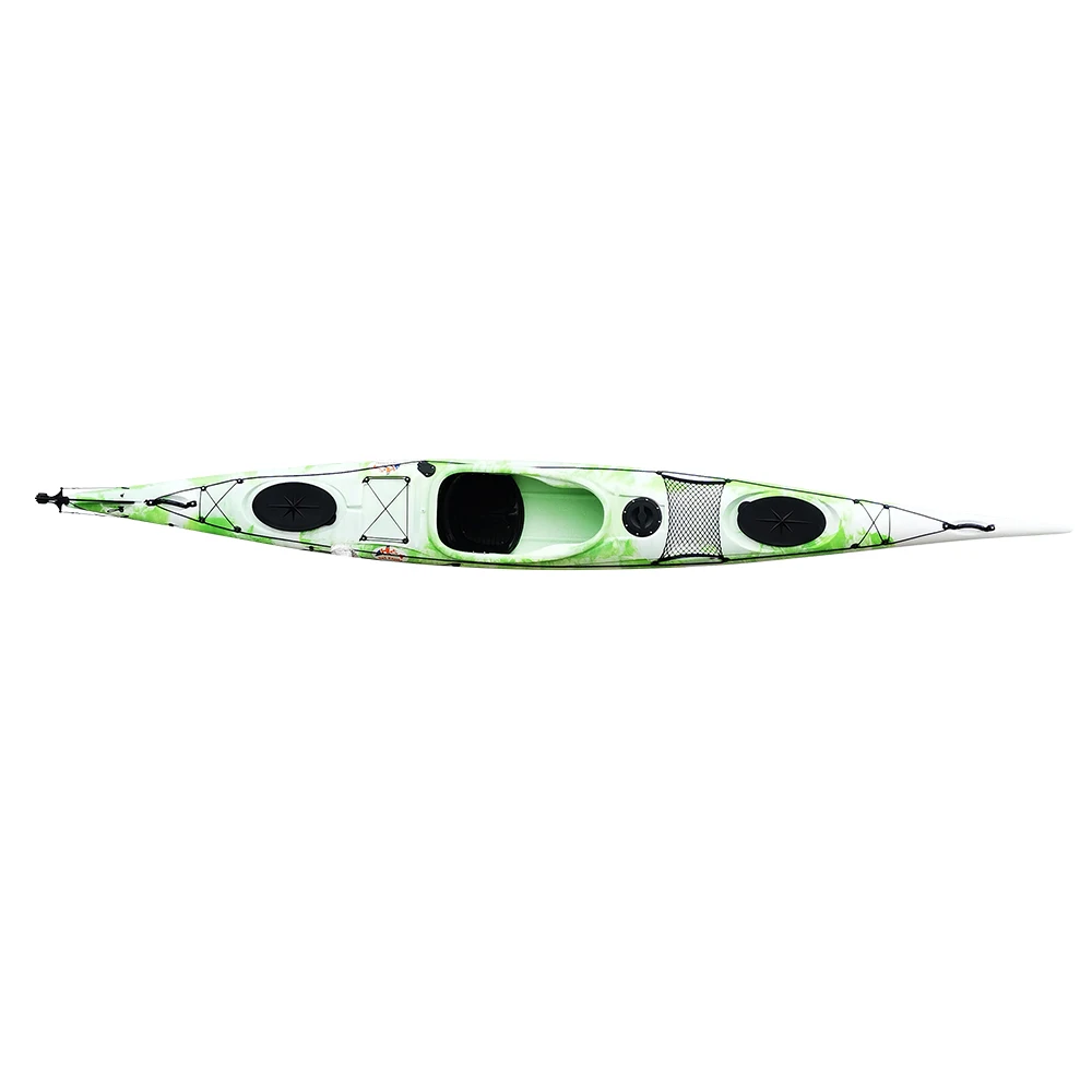 
Plastic Canoe Sailing Float Travel Single Seat Person Pedal Kayak 