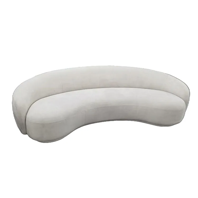 Simple Special Shaped Curved Sofa Creative Plush Three-seater Sofa