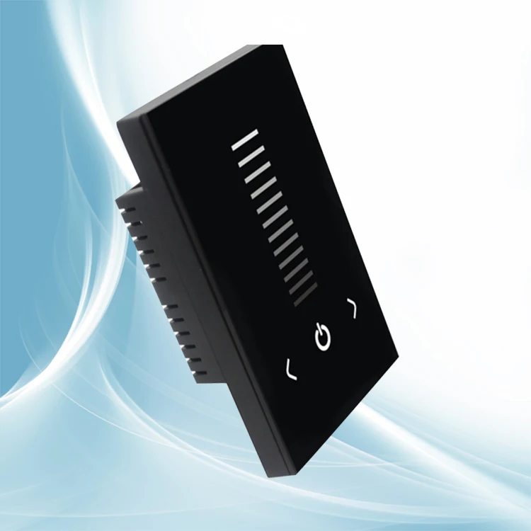 Dc12v 24v Сенсорная панель диммер черное стекло, 1 канал одноцветная светодиодная световая панель регулировки яркости подсветки переключатель для системы светодиодного освещения