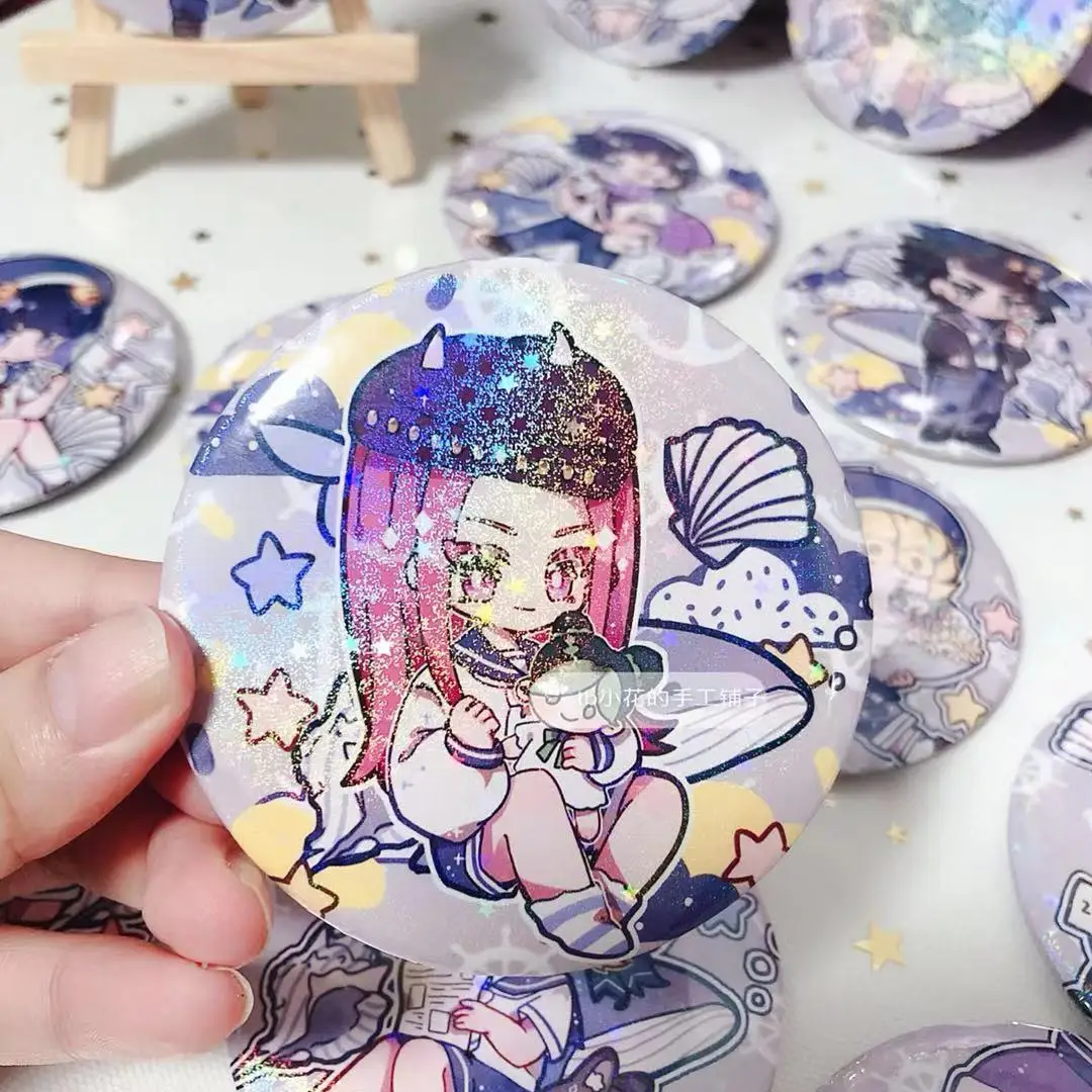 NO MOQ custom tin badge star badge heart badge Juno Creative