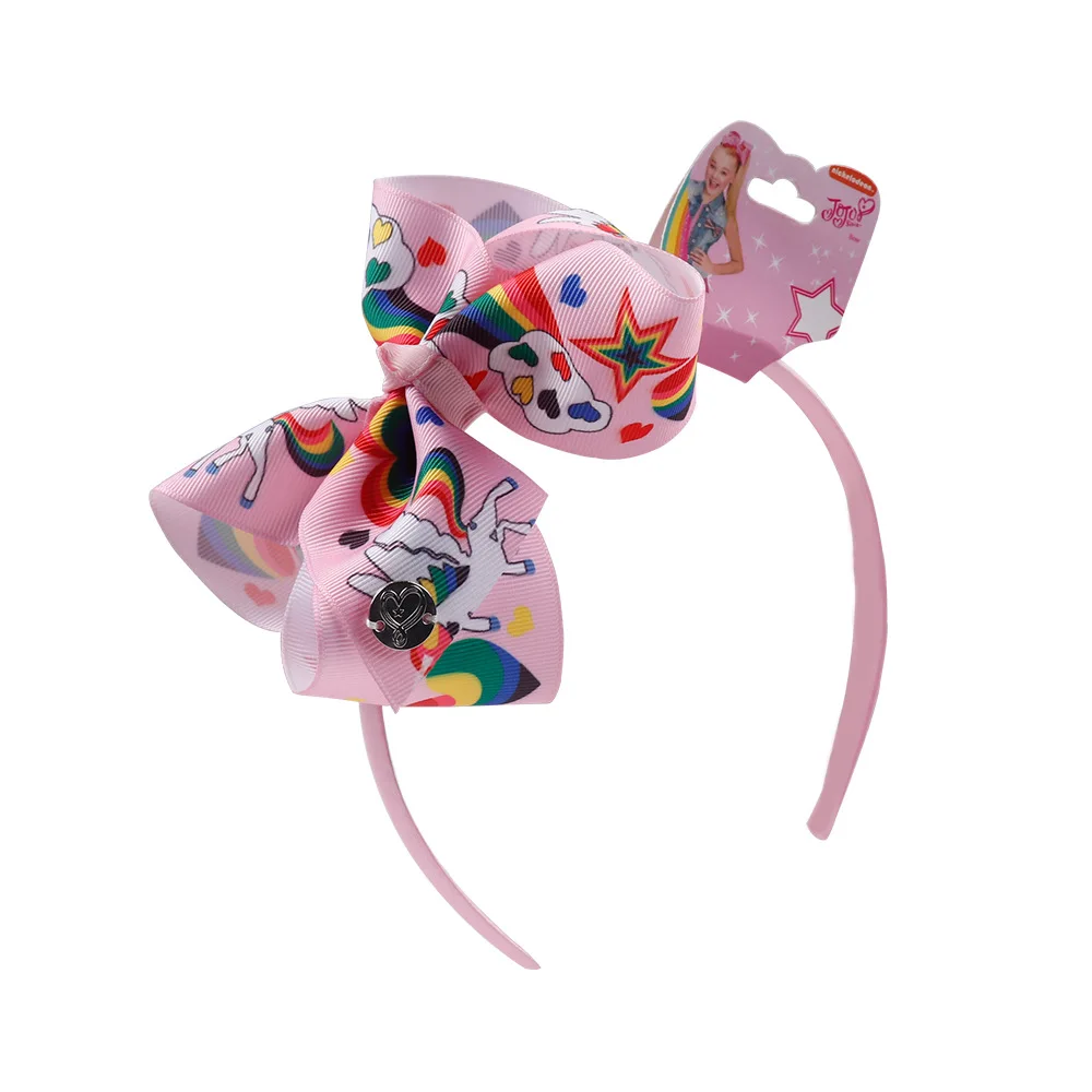 JOJO Hair Bows band Girls  Kids Hair band Siwa Large Sequin 6 Inch Women Girl Lady Baby Kids Grosgrain Ribbon 1pc/opp Bag