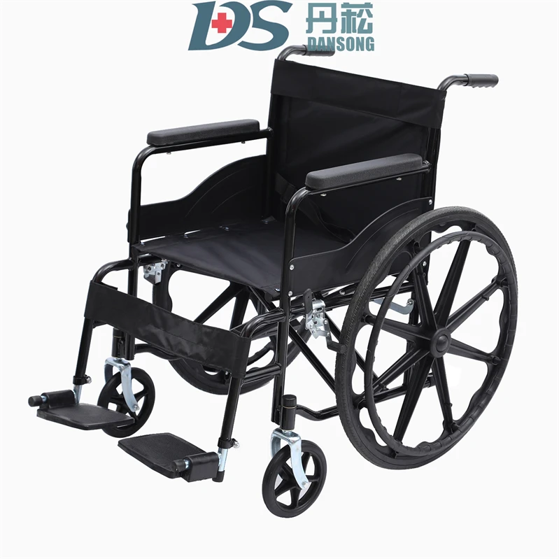 Medical cheap manual wheelchair 24inch integral wheel on sale