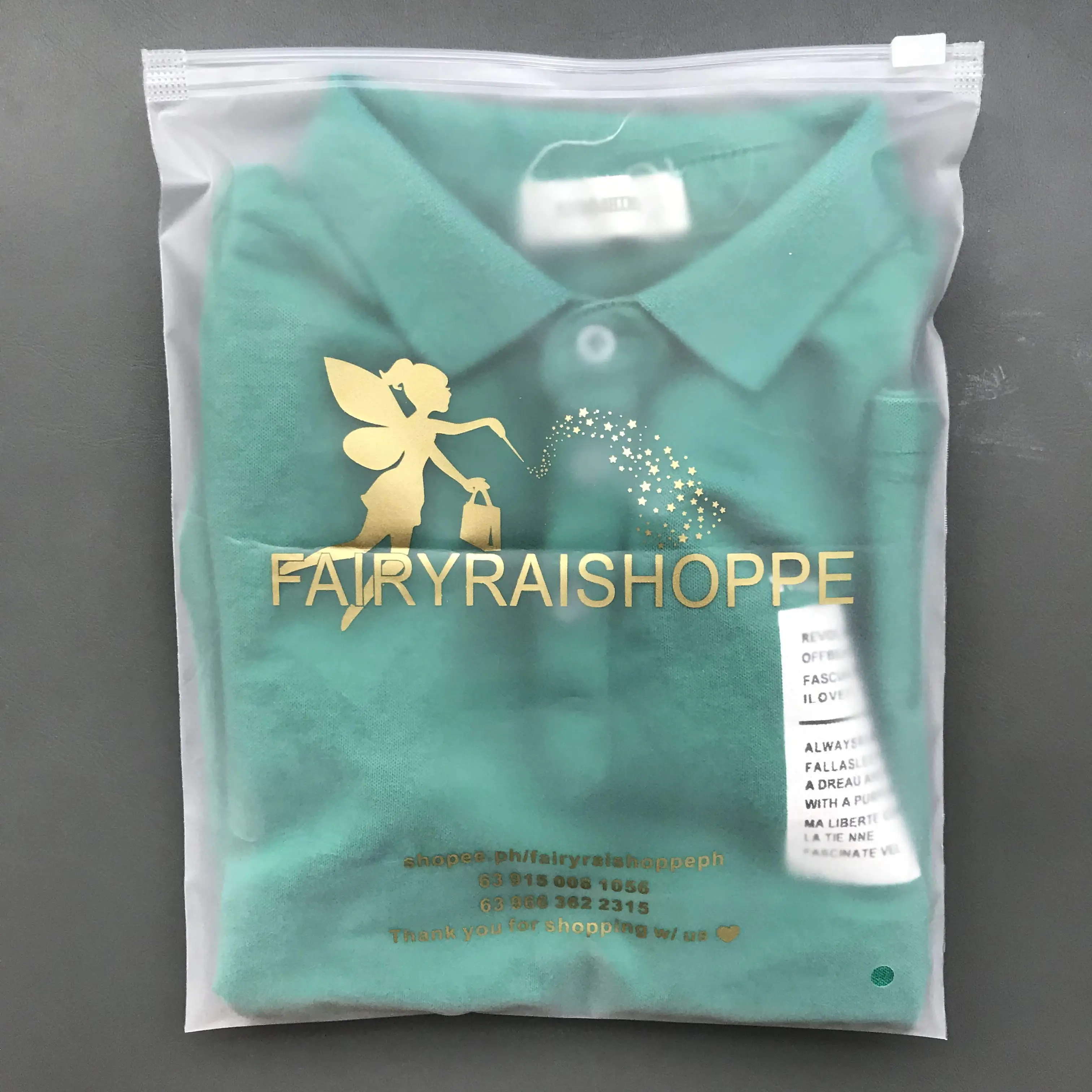 Hot Selling Product T Shirt Packing Zipper Bag Custom Own Logo Zipper Bag Frosted Plastic Packaging Bag