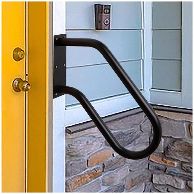 Safety Wall Mount Staircase Railing For Indoor Or Outdoor Steps Metal Pipe Railing Handrail Outdoor