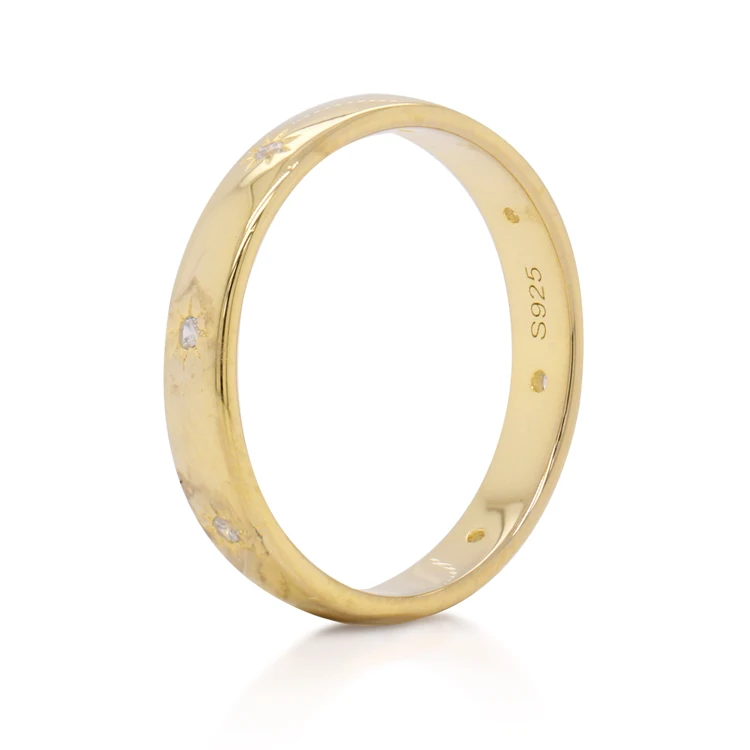 New design wedding ring plated gold ring for women with low price