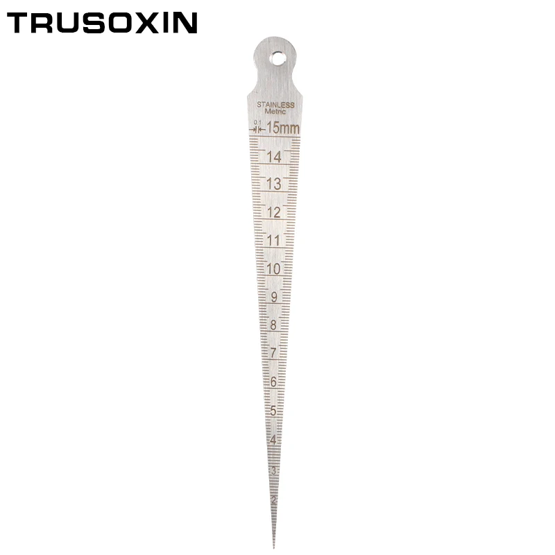 Professional Tools 1-15mm Welding Taper Gauge Stainless Steel Ruler Welding Inspection Taper Gauge Metric Welding Inspection
