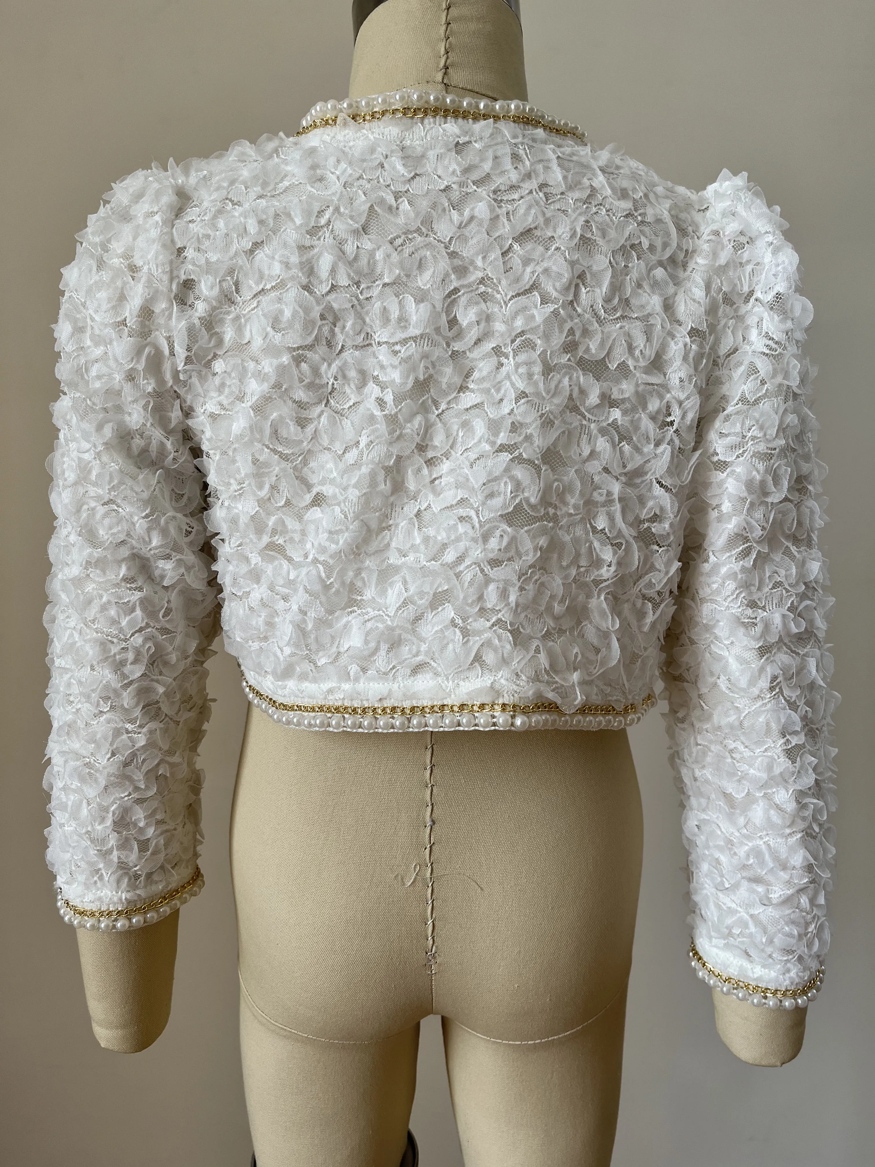 Оригинальная весенне-летняя одежда для девочек с длинным рукавом куртка-болеро укороченный топ кардиган подходящее вечернее платье наряды пальто