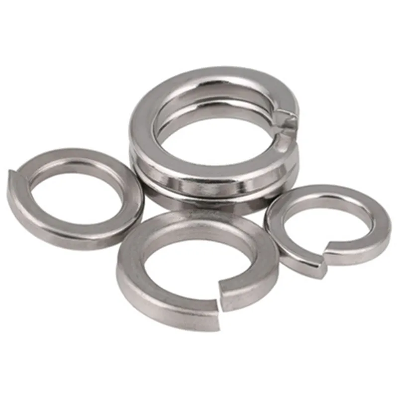 Nickel Plated Carbon Steel Spring Split Lock Washer M2 M2.5 M3 M4 M5 M6 M8 M10 M12 M16 Elastic Gaskets Din127