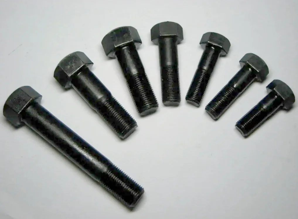 DIN931 DIN933 GB/T5782 GB/T5783 hex bolt alloy steel grade 10.9 black oxide full thread half thread fine thread