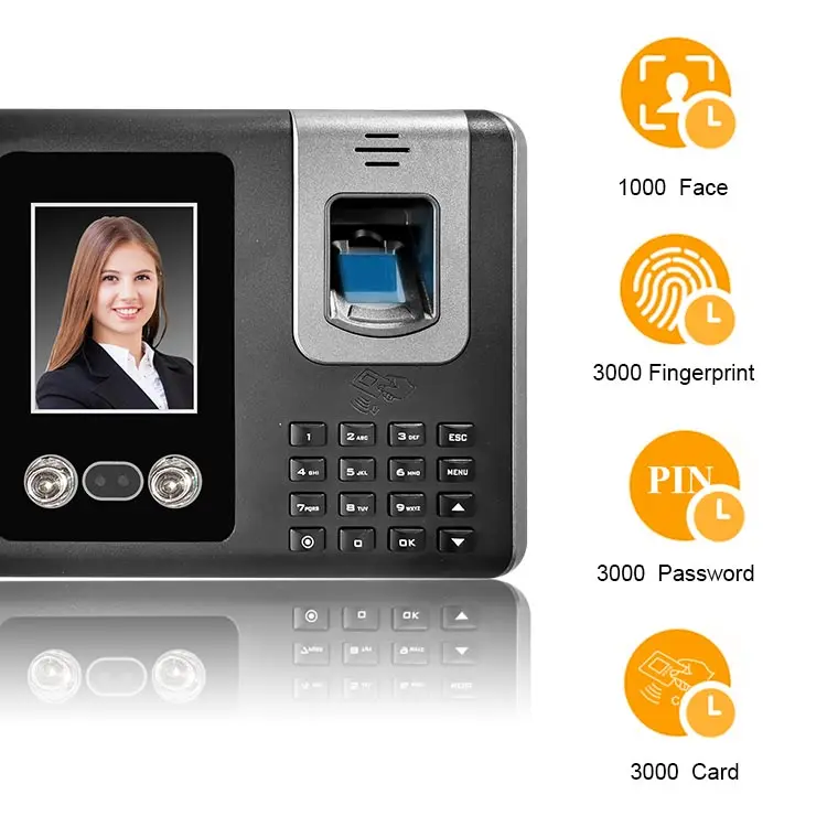 Cloud Based  Face and Fingerprint Recognition Attendance Machine Time Recording Employee Time Attendance System