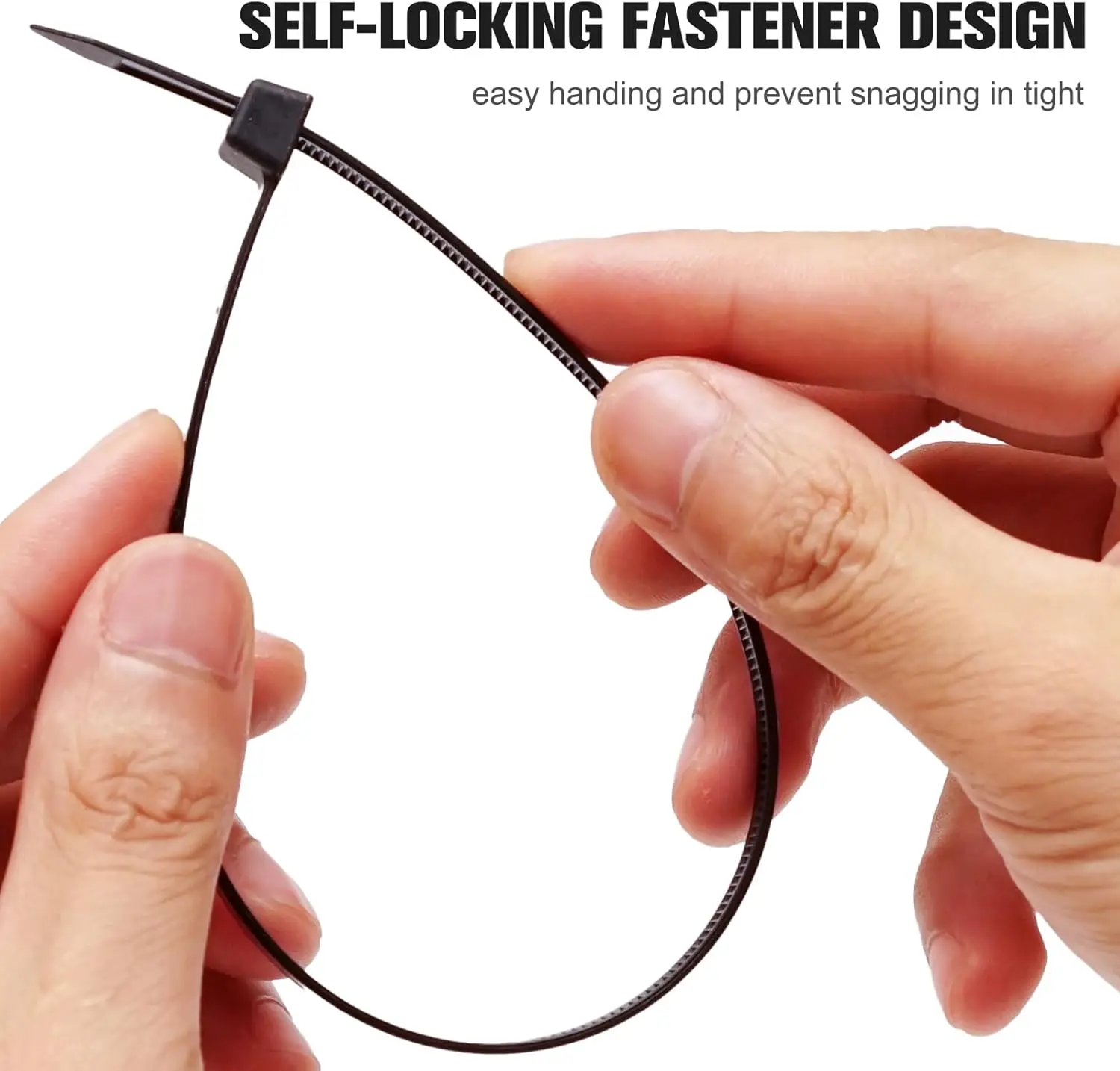 Wholesale Factory  Sample 100 Pcs Pack Strong Self-Locking Nylon 66 zip tie Cable Tie White Plastic cable ties