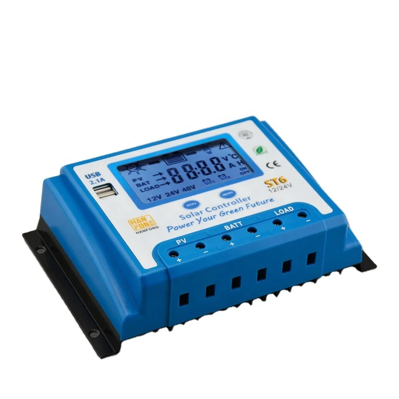 12V/24V Dual USB Solar Panel Controller Battery Charge Regulator Solar Controller 10A 20A 30A