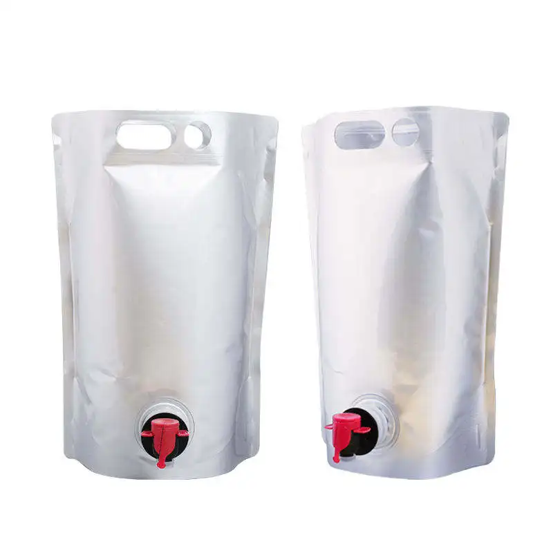 Plastic Type Transparent Packaging Pouch Bag In Box With Spout Tap For Water Bag Milk Bags