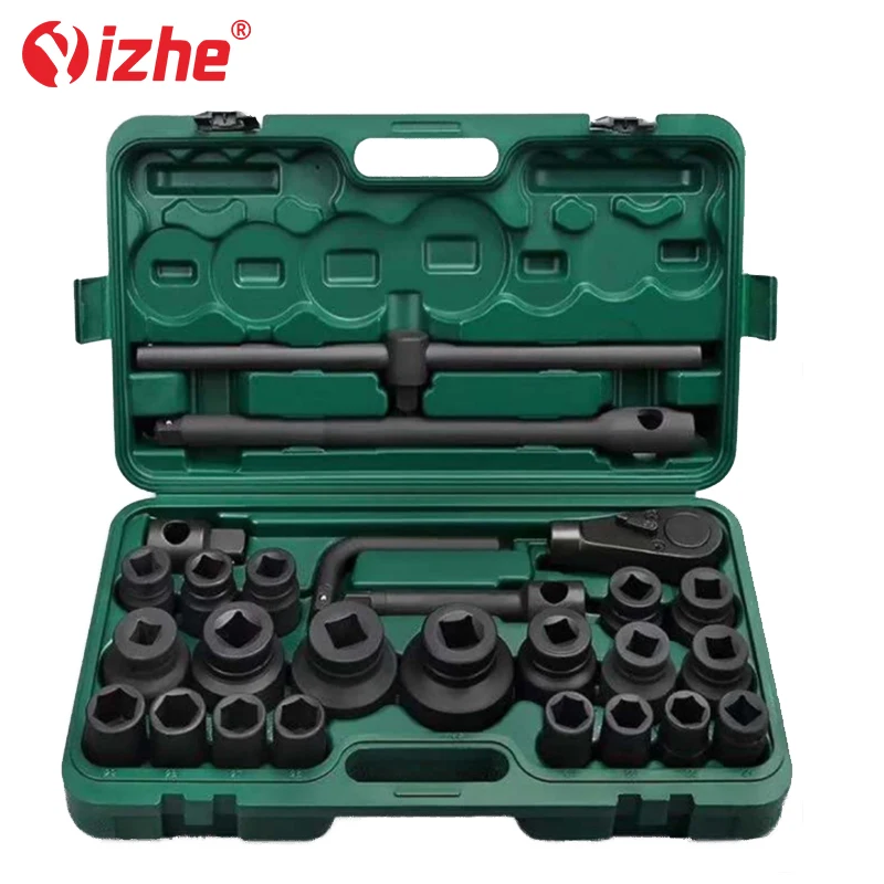 Wholesale Only 26 Pcs 3/4 Inch Drive Heavy Duty Socket Wrench Black Impact Socket Set For Auto Car Repair Tools