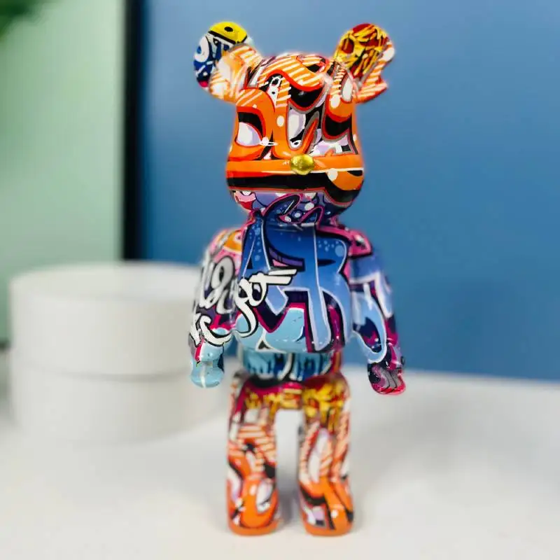 Watermark violent bear ornaments tide play hand desk set up shop living room desk decorations animal statue Bear sculpture