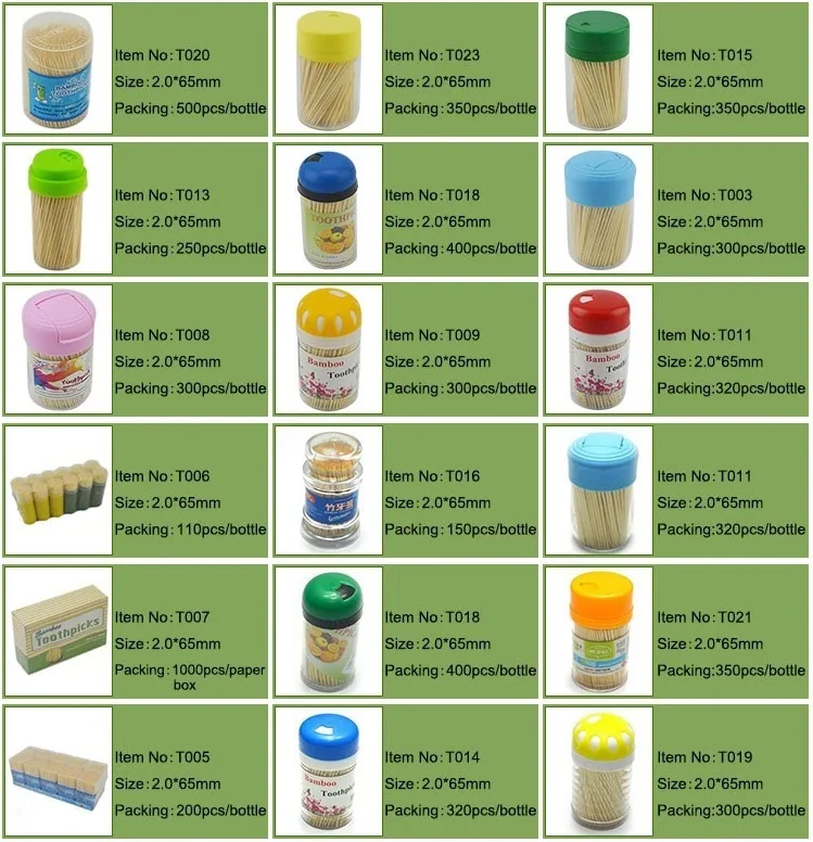 China Factory Supply Eco-Friendly Bamboo Toothpicks Custom Biodegradable Fruit Toothpicks Custom Bamboo Wooden Mint Toothpicks