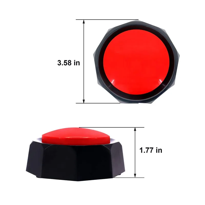Amazon Hot Selling Toys 2pcs In A Box Funny Programable Recordable Talking/Sound Button Recordable Buzzer For Gift/Game