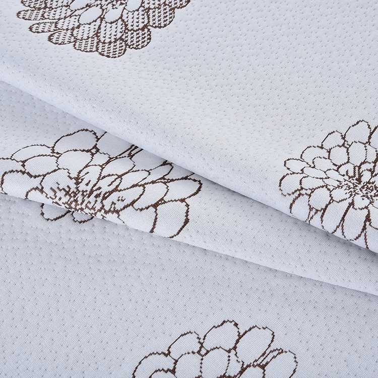 Copper Aloe Vera Knit 100% Polyester Ticking Bedding Poly Cotton Jacquard Mattress Fabric