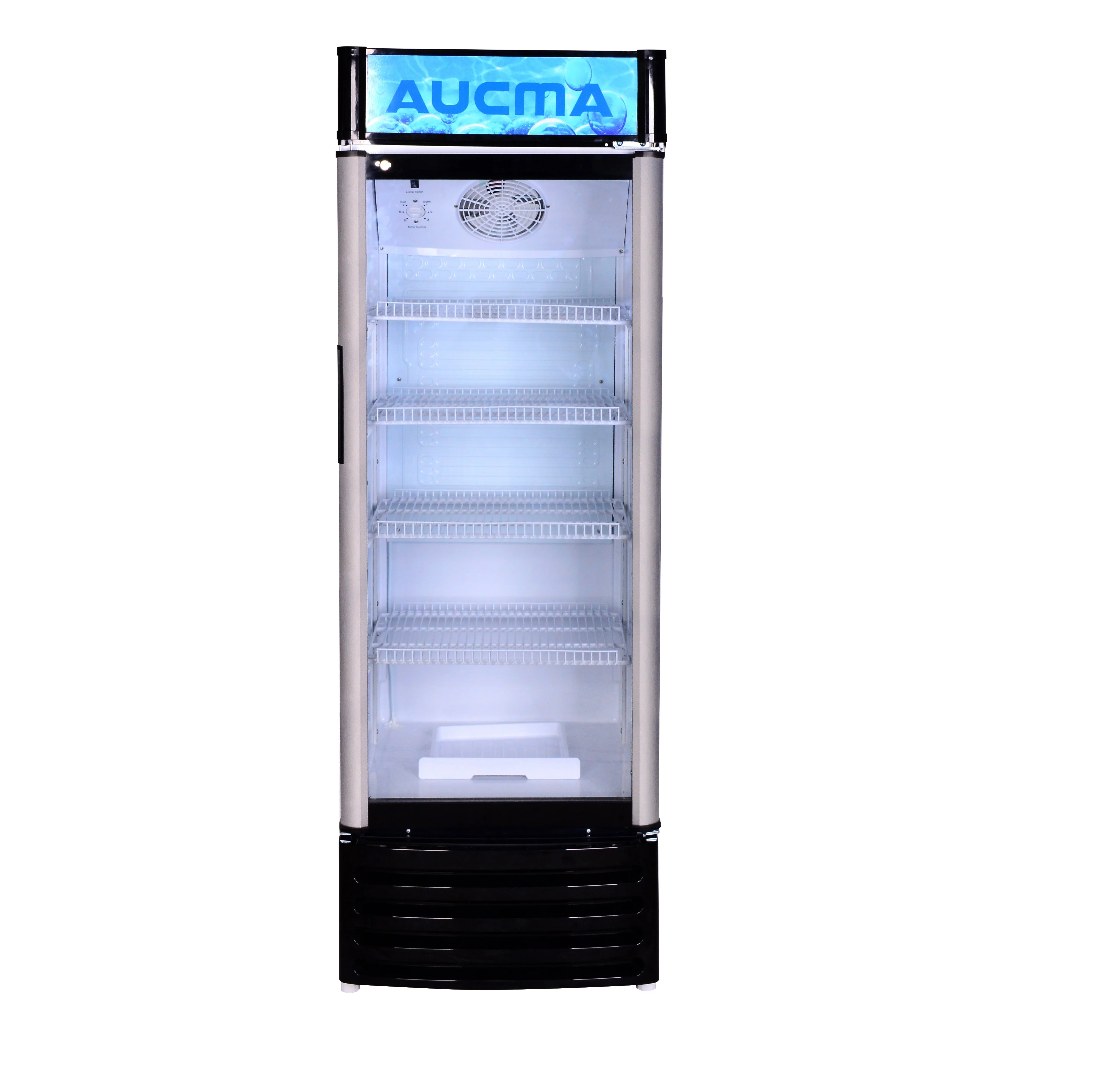 AUCMA SC-385E Upright showcase Beverage Coolers Bottle Coolers with Light Box