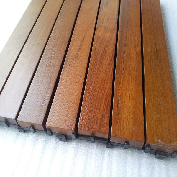 Foshan Chuanglin factory 18mm teak decking tile outdoor Burma Teak solid wood floor