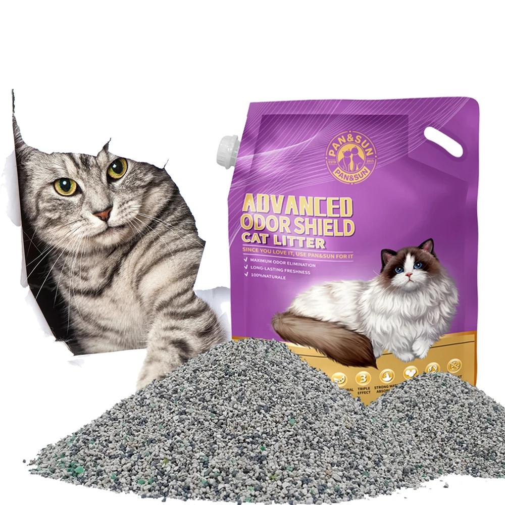 Factory Wholesale Low Dust Kitty Pet Cat Sand Litter Strong Clumping Bentonite Cat Litter
