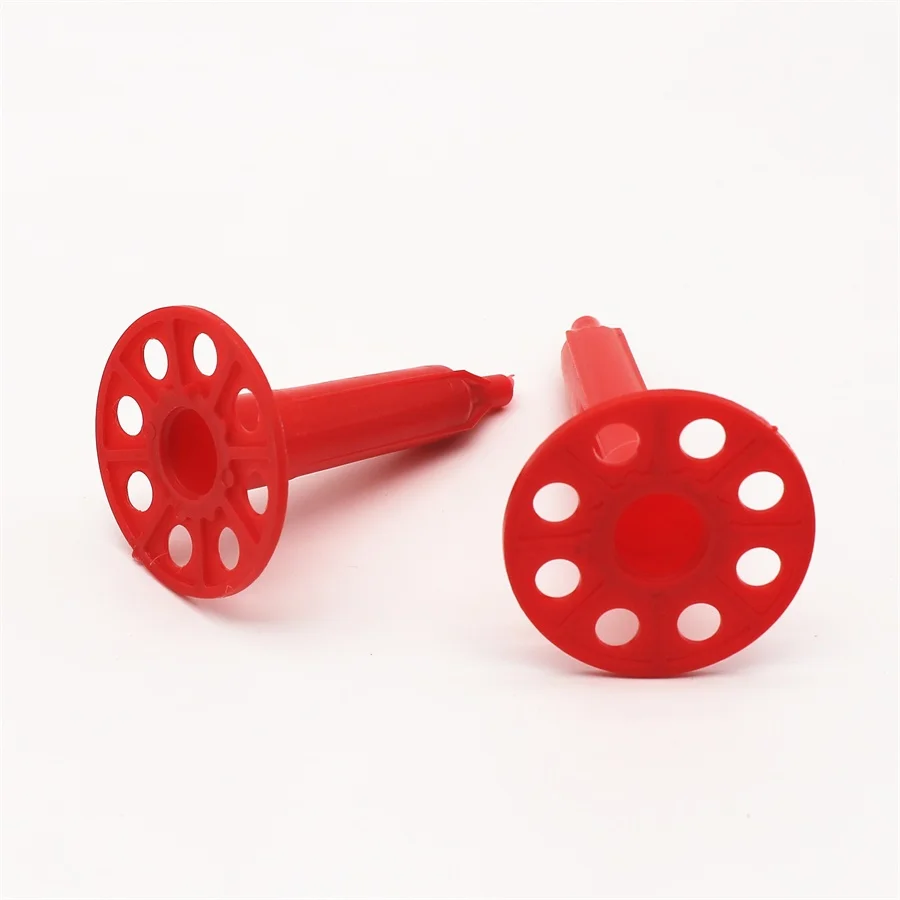 Professional Factory Customized Plastic PE Wall Plug Anchor Drywall Pin Plate Anchor HDPE Insulation Nail