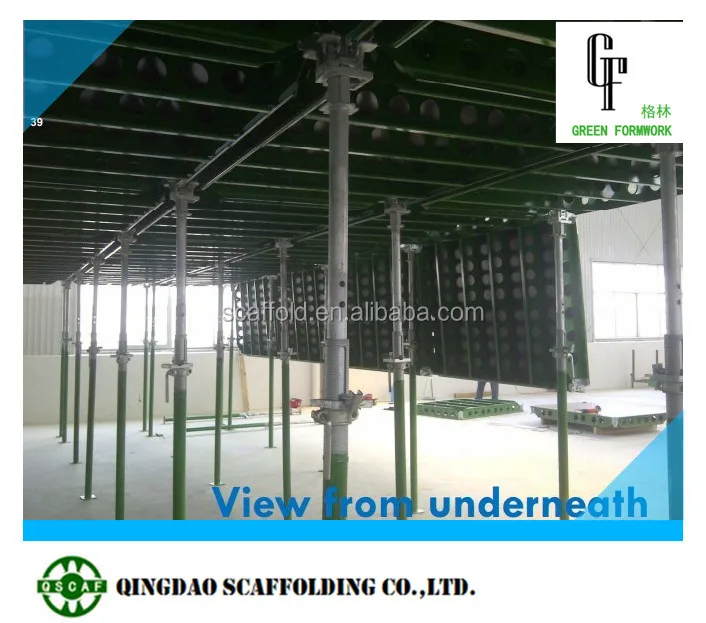 Green Formwork Steel panel-prop formwork system with early stripping mechanism