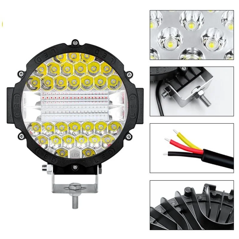 Led Work Light 7 inch 51W Car Headlight 14 Led Car Light For Truck Offroad 12/24V Night Driving Lights For SUV Fog Lamps