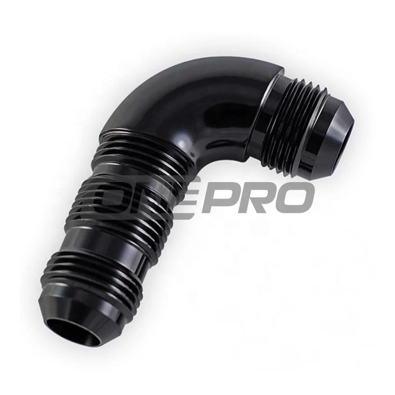 Aluminum 90 Degree Elbow Full Flow Forged Male AN Flare Bulkhead Fitting Union Adapter