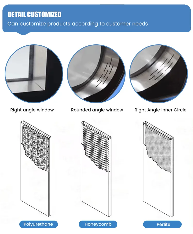 Low Price Cost Effective Clean Steel Security Door Color Coated Painted Steel Door For Clean Room