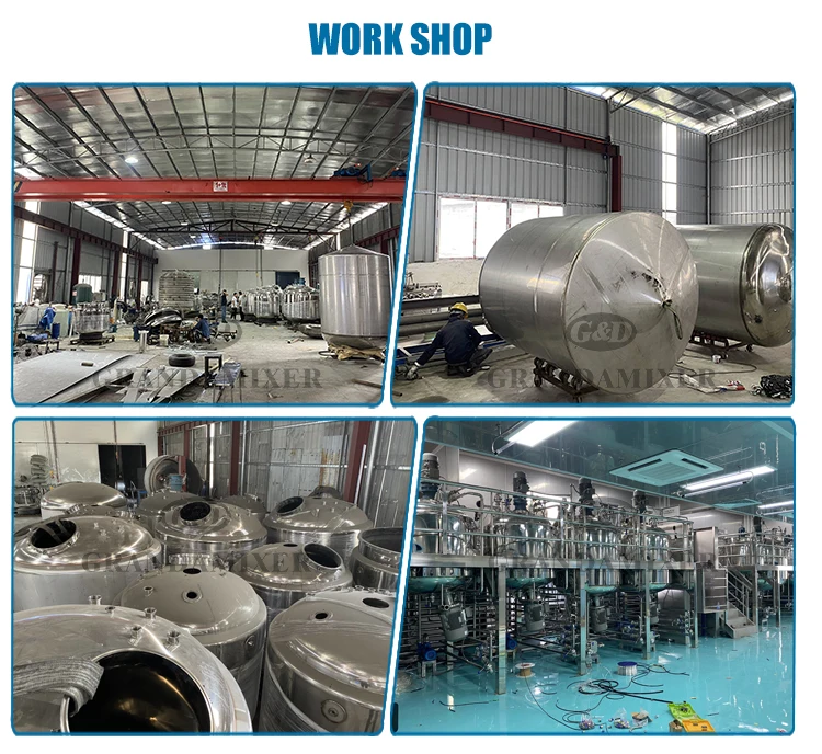 100l 500l Shower Gel Mixing Machine Cosmetic Shampoo Mixing Homogenizer Tank Liquid Soap Hand Wash Making Machine