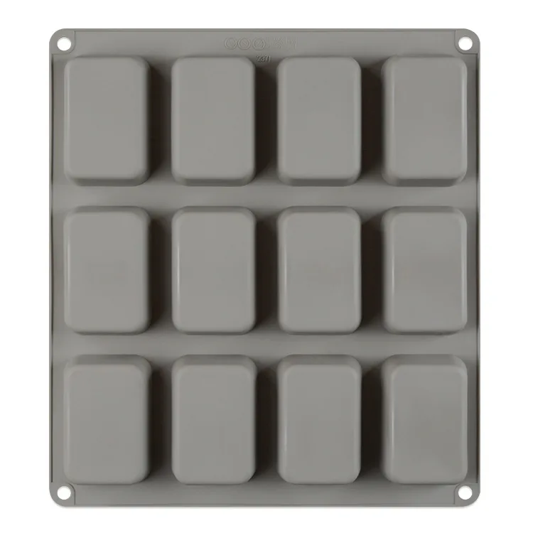 Big large loaf shape 12 cavity rectangle rectangular square silicone rubber mould soap mold for soap making