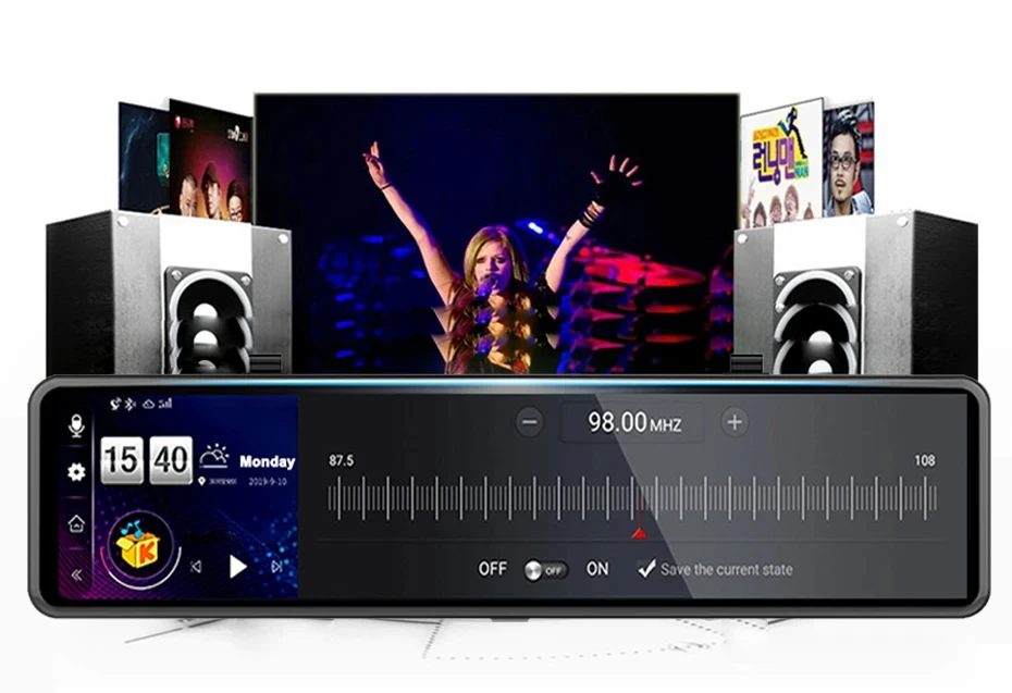 Z70 Android 8.1 2+32G Mirror Car DVR with 1080p Resolution WIFI GPS Navigation 12inch Touch Screen Remote on App 4G Black Box