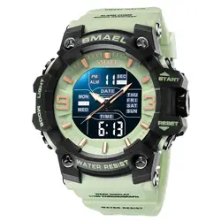 Dual Time Digital Watch for Men Smartwatch Fashion Sport Watches Waterproof Chronograph Electronic Wristwatch Auto Date 8049