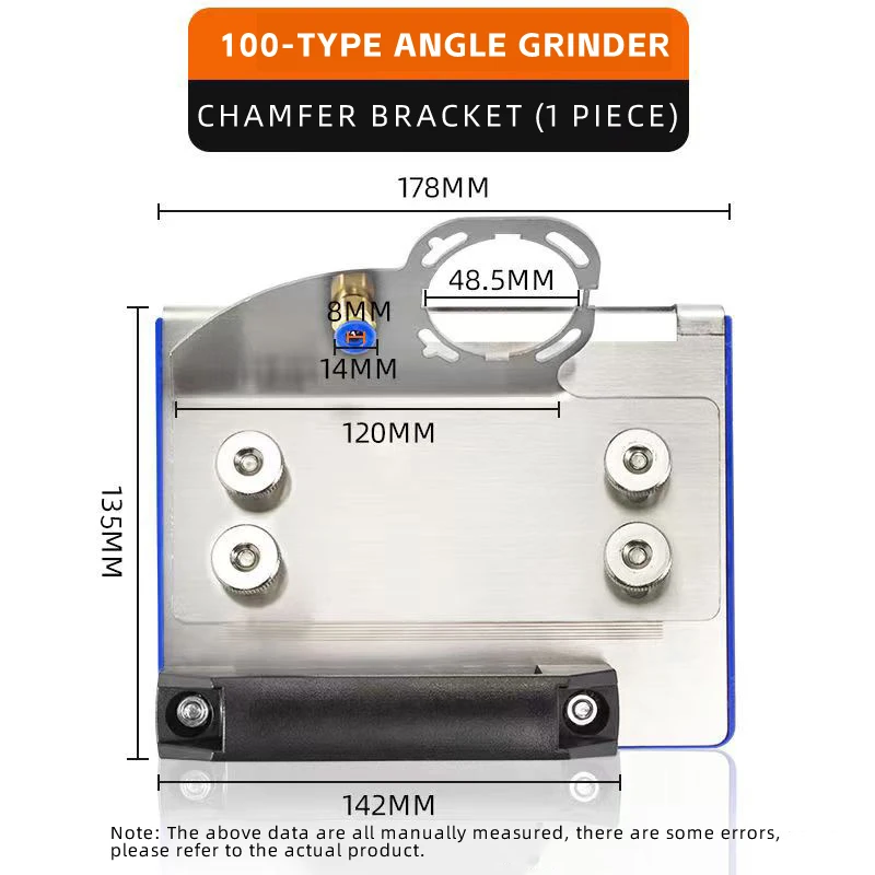 Portable 100 Angle grinder tile chamfer 45 degree stainless steel chamfering device