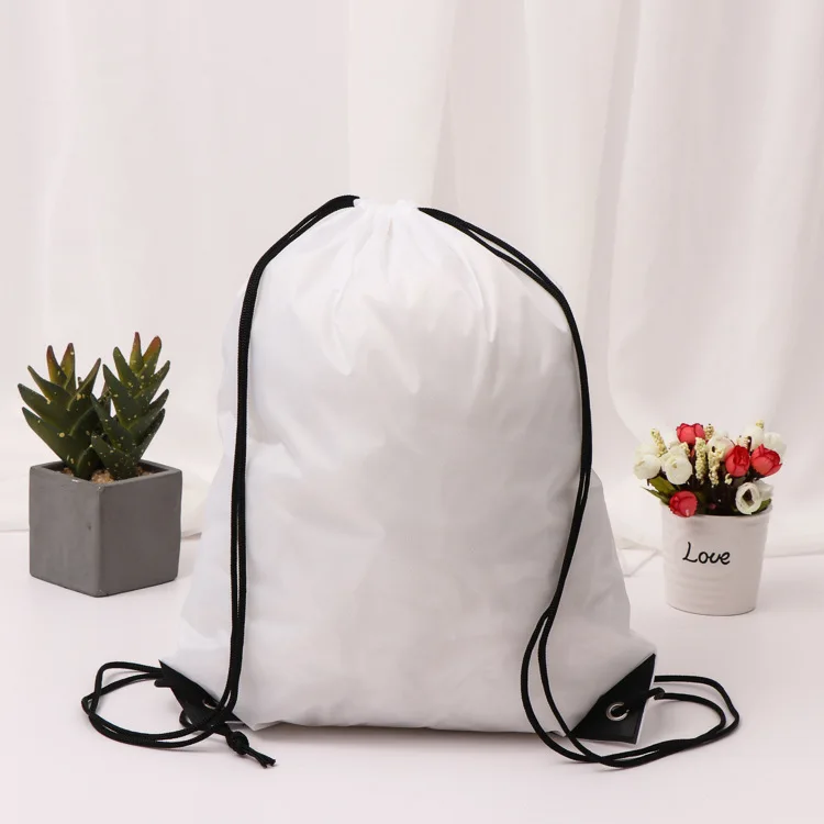 Spot wholesale fashion drawstring backpack bag Polyester Bundle Pocket drawstring backpack with logo