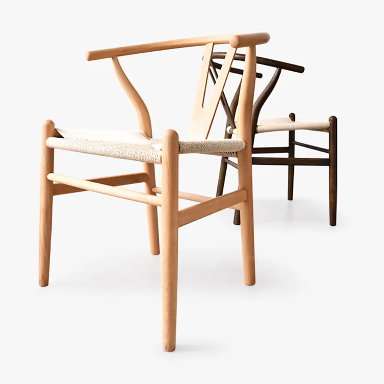 Foshan wholesale Furniture Wishbone Solid Wood Y Chair Dinning Table Chair