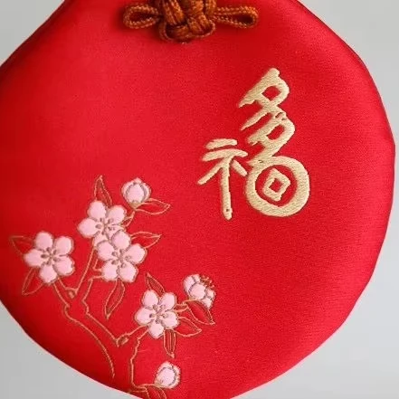 Wholesale  Silk Embroidered Pendant Handcrafted Cross-Stitching  Needlework with Scented Sachet & Tassel Car Accessory