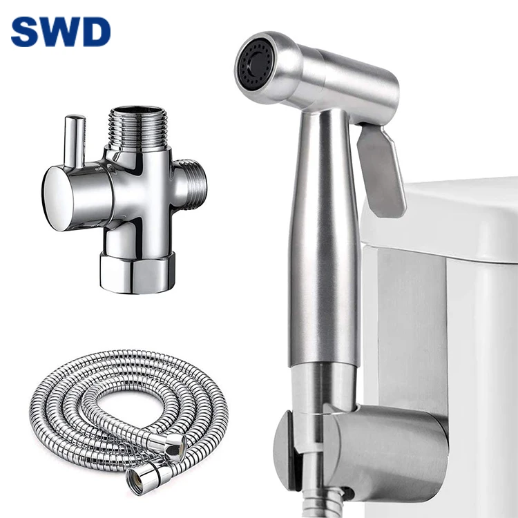 Bathroom Portable Bidets Handheld 304 Stainless Steel Sprayer Toilet Seat Hand Bidet Spray Bathroom Bidet