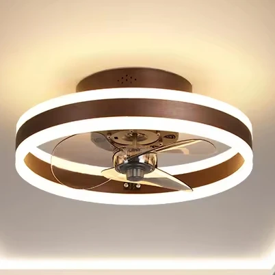 hot sale ceiling fan lamp bedroom invisible variable frequency silent 110V 220V restaurant Nordic living room ceiling fan light
