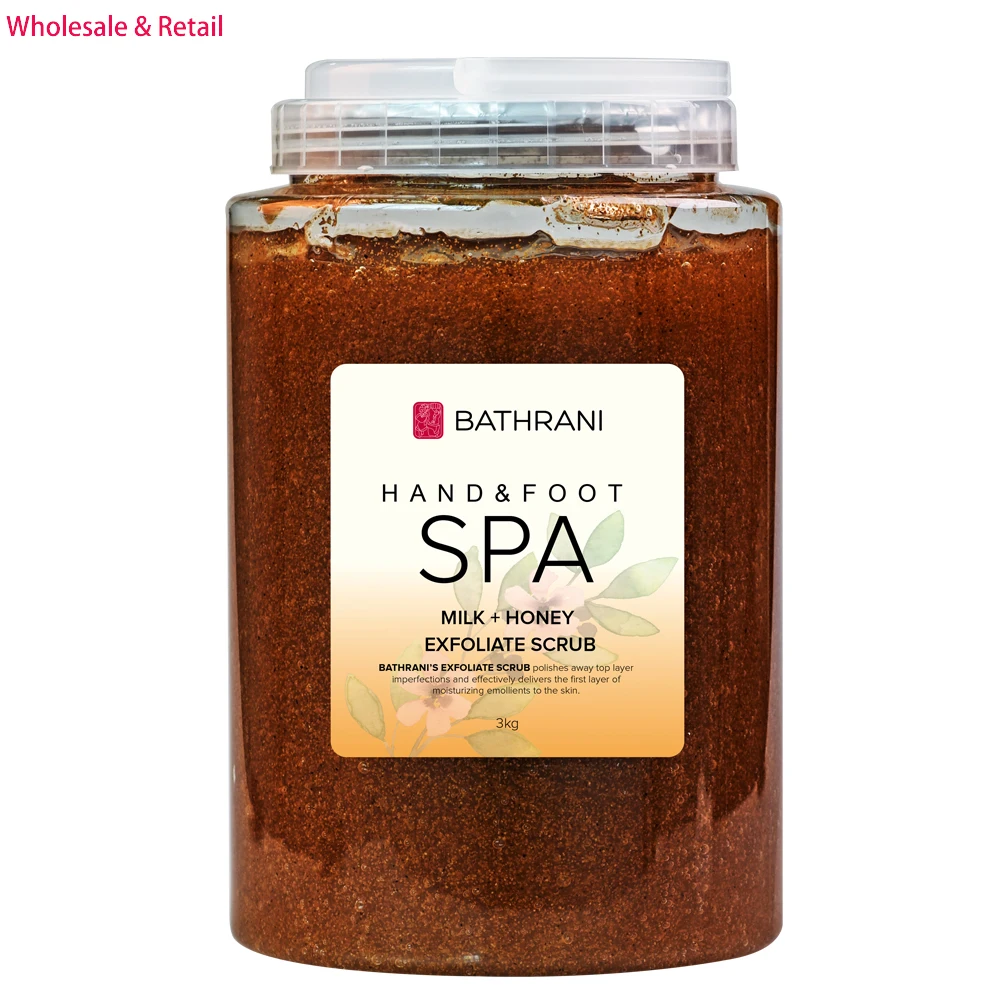 Own brand body scrub exfoliator skin scrub deep cleansing, moisturizing  natural walnut shell rose foot care