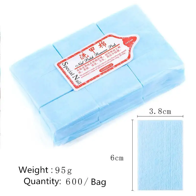 New colorful nail polish remover wipes Lint-Free Wipes Cotton soft nail wipe pad